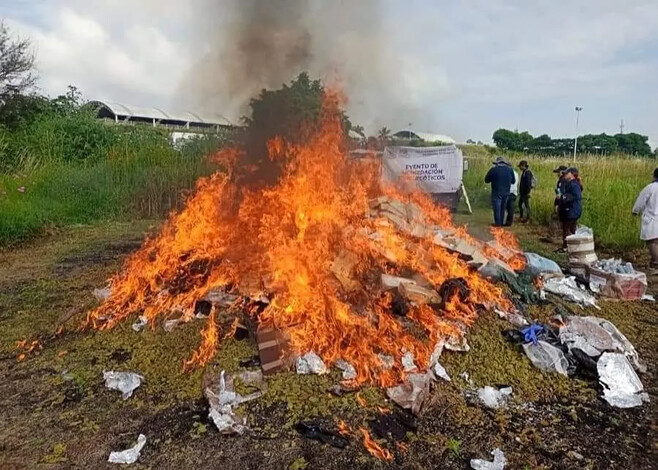 Incineración de más de una tonelada de drogas