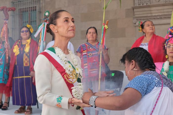 Investidura de Claudia Sheinbaum no incluyó un "ritual de brujería", era una ceremonia indígena