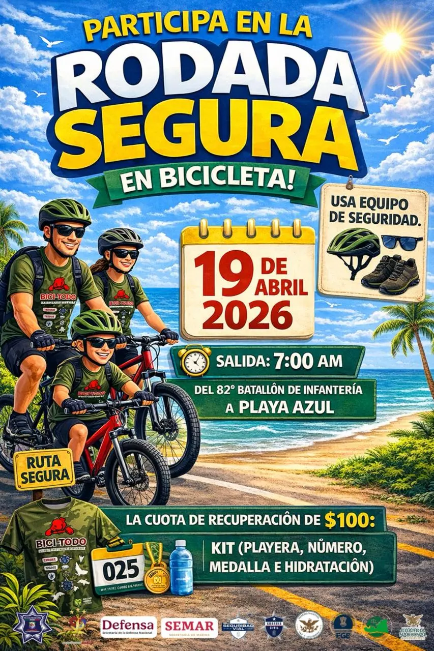 Invitan a participar en la Rodada Segura rumbo a Playa Azul