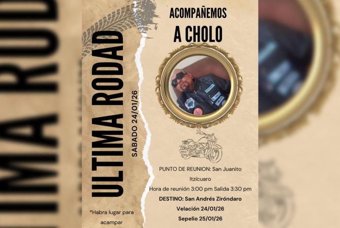 Invitan a última rodada por ‘El Cholo’, motociclista as3sinad0 en Morelia