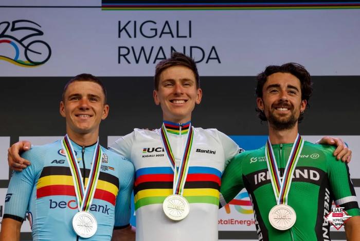 Isaac del Toro, en el Top 10 en el Mundial de Ciclismo de Ruta 2025