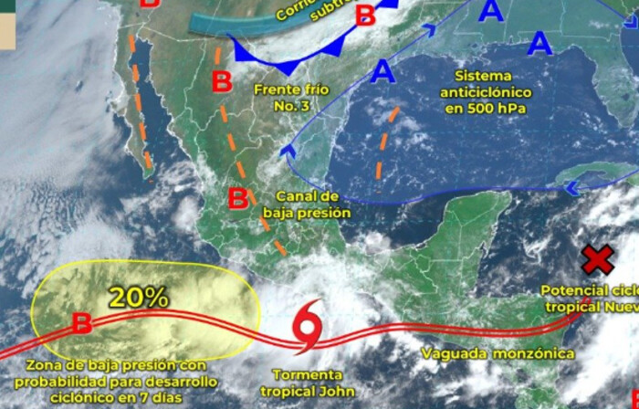 John se intensifica y se pronostica que impacte como huracán categoría 3 principalmente en Oaxaca