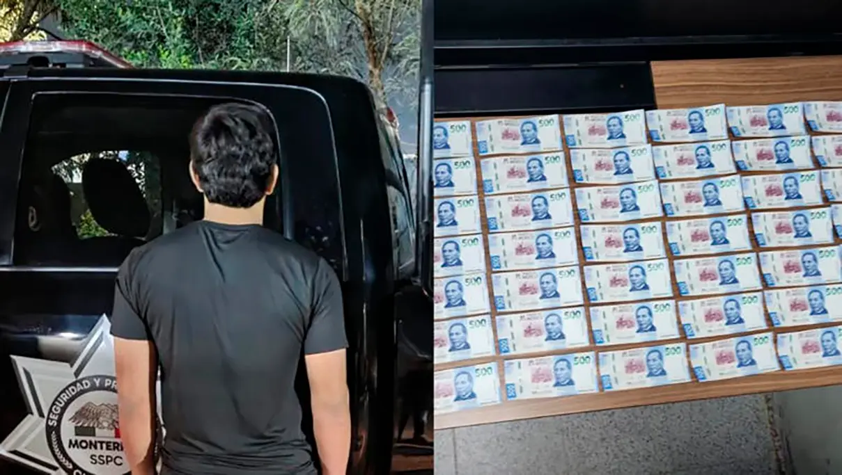 Joven con 24 mil pesos falsos es detenido por la FGR en Monterrey
