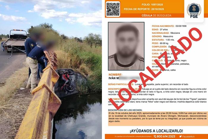 Joven desaparecido en la región de Álvaro Obregón es hallado muerto en un canal