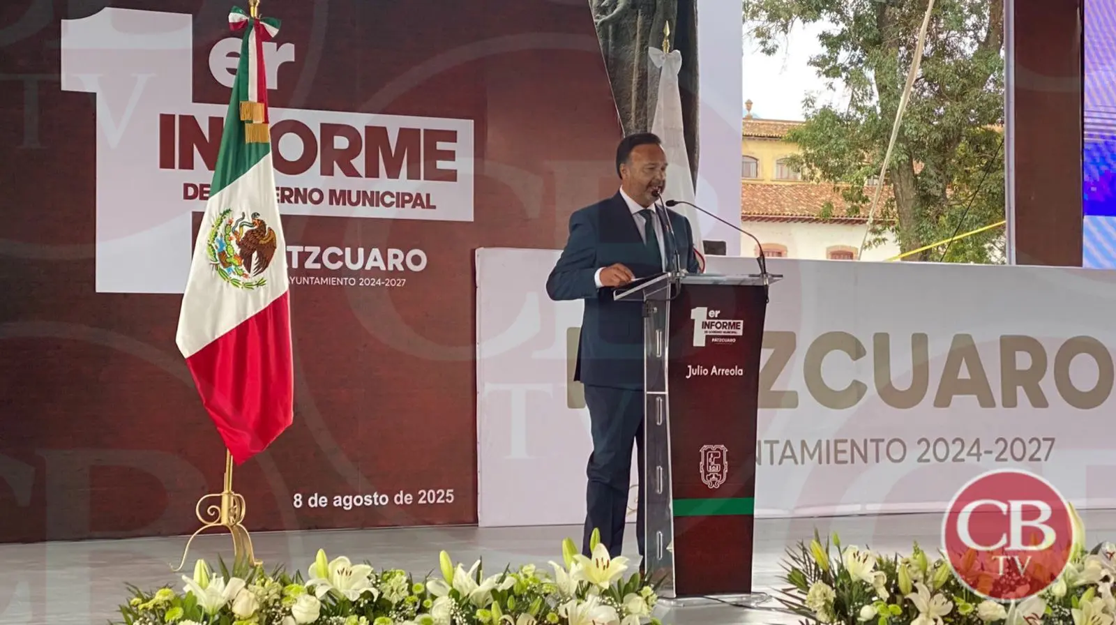 Julio Alberto Arreola Vázquez, presidente municipal de Pátzcuaro rinde su 1er Informe de Gobierno