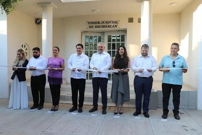 Justicia más cercana en región Apatzingán; inaugura Bedolla salas judiciales