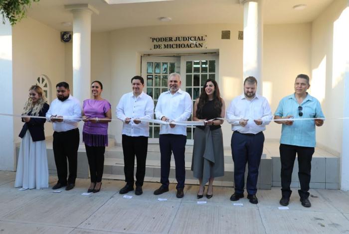 Justicia más cercana en región Apatzingán; inaugura Bedolla salas judiciales
