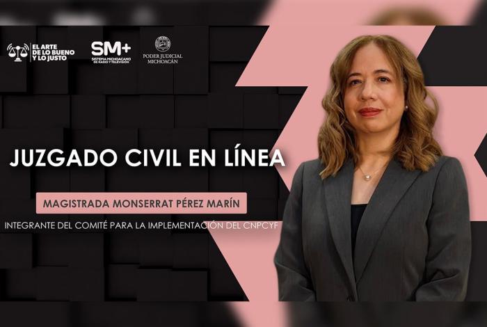 Juzgado Civil en Línea, una nueva vía para acercar la justicia a la ciudadanía: magistrada Monserrat Pérez Marín