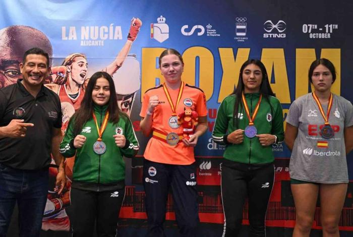 Knock Out internacional, alumna de Cecytem gana plata en torneo de box en España 
