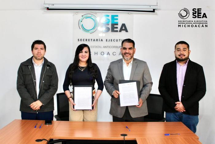 La SESEA y el Ayuntamiento de Acuitzio del Canje, firman convenio para garantizar colaboración anticorrupción