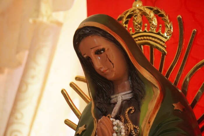 Lágrimas de sangre, el llanto de la imagen de La Guadalupana, en la Obrera