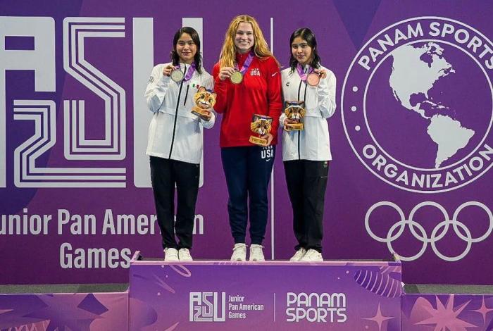 Las gemelas Mía y Lía Cueva ganan plata y bronce en clavados de los II Juegos Panamericanos Junior 2025