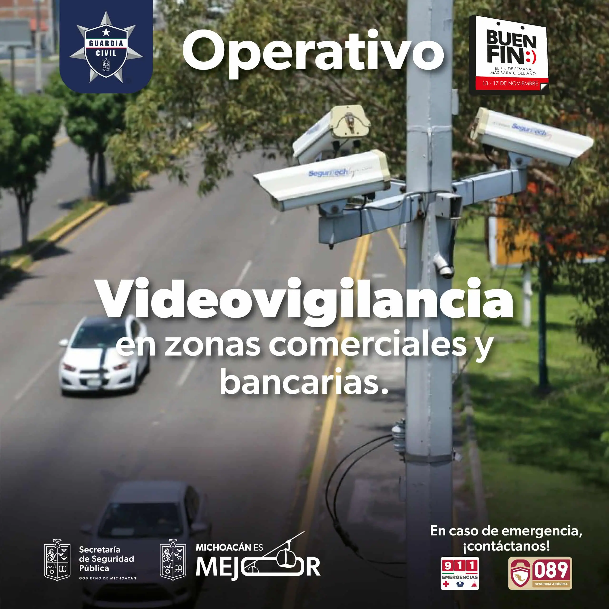 Listo dispositivo de vigilancia para disfrutar de un Buen Fin seguro: SSP