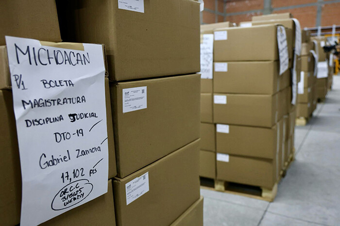 Llegan a Michoacán las boletas se utilizarán en la elección judicial