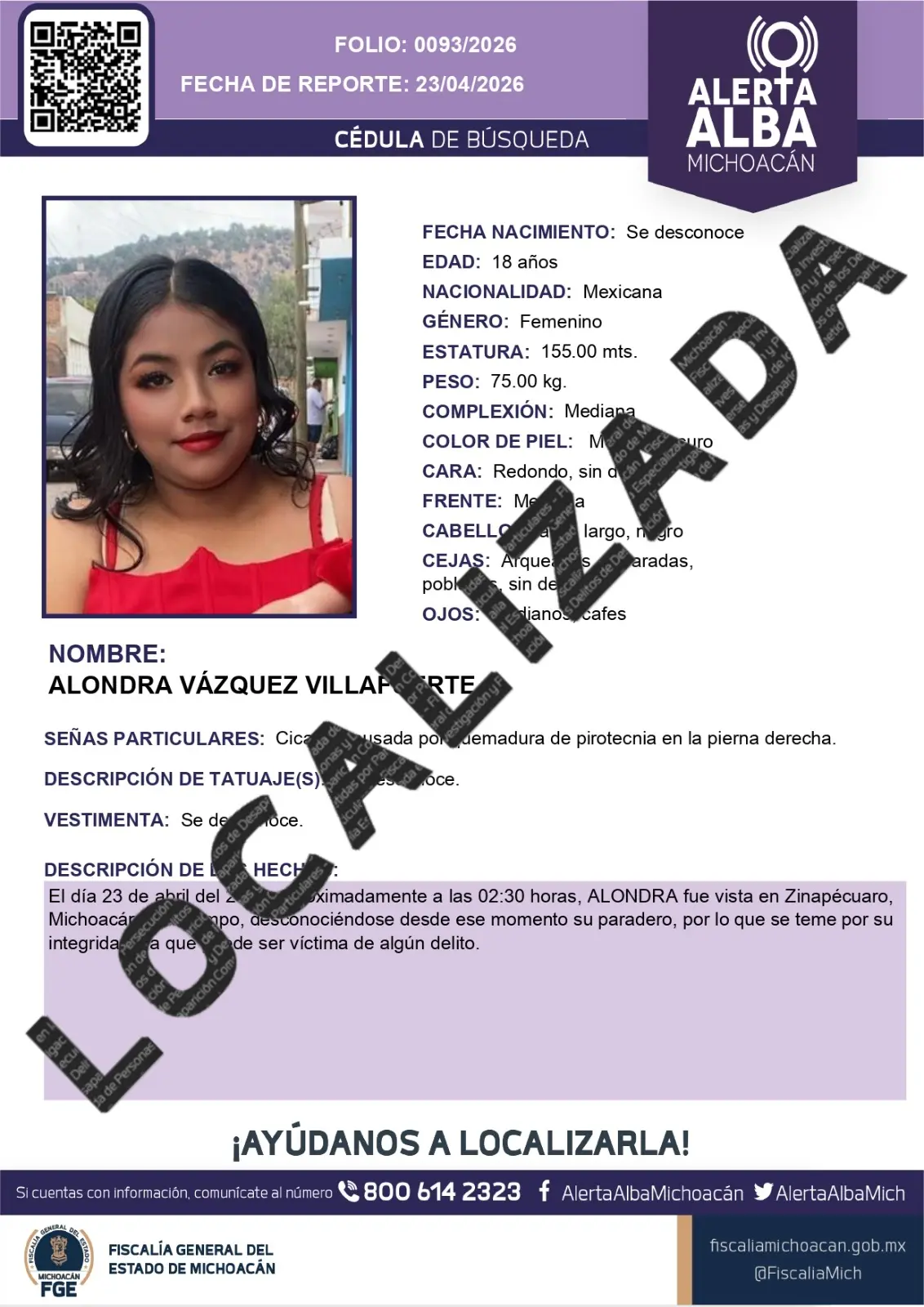 Localiza FGE sanas y salvas a cinco personas reportadas como desaparecidas en Zinapécuaro