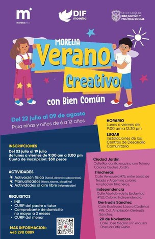 Últimos días para inscribirse y tener un “Verano Creativo con Bien Común”