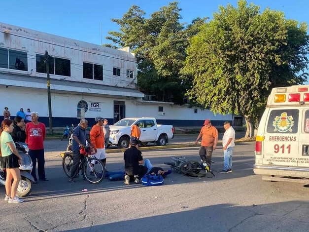 Madre e hija heridas al derrapar su motocicleta en Apatzingán