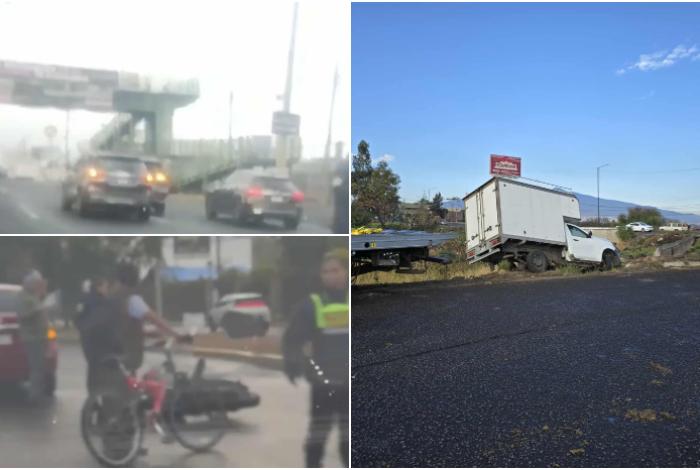Mañana de percances viales en la capital del estado; hay un lesionado