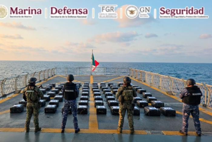 Marina asegura alrededor de dos toneladas de presunta cocaína en costas de Acapulco