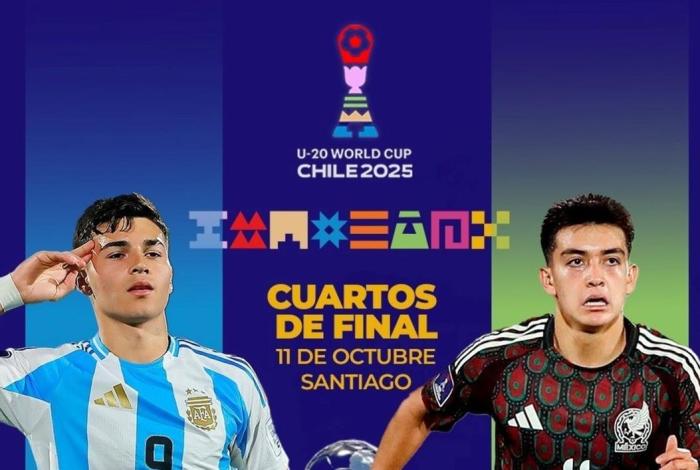 México se mide a Argentina por el boleto a semifinales del Mundial Sub-20 Chile 2025