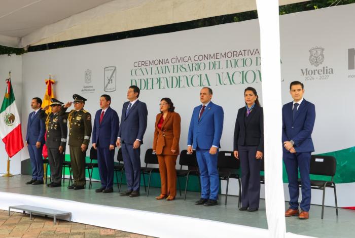 Michoacán conmemora el 216 aniversario del inicio de la Independencia Nacional