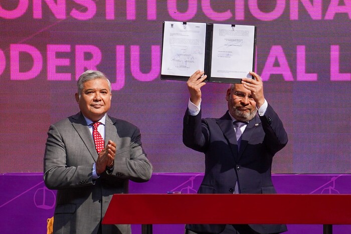 Michoacán, primer estado en homologar reforma judicial: Bedolla