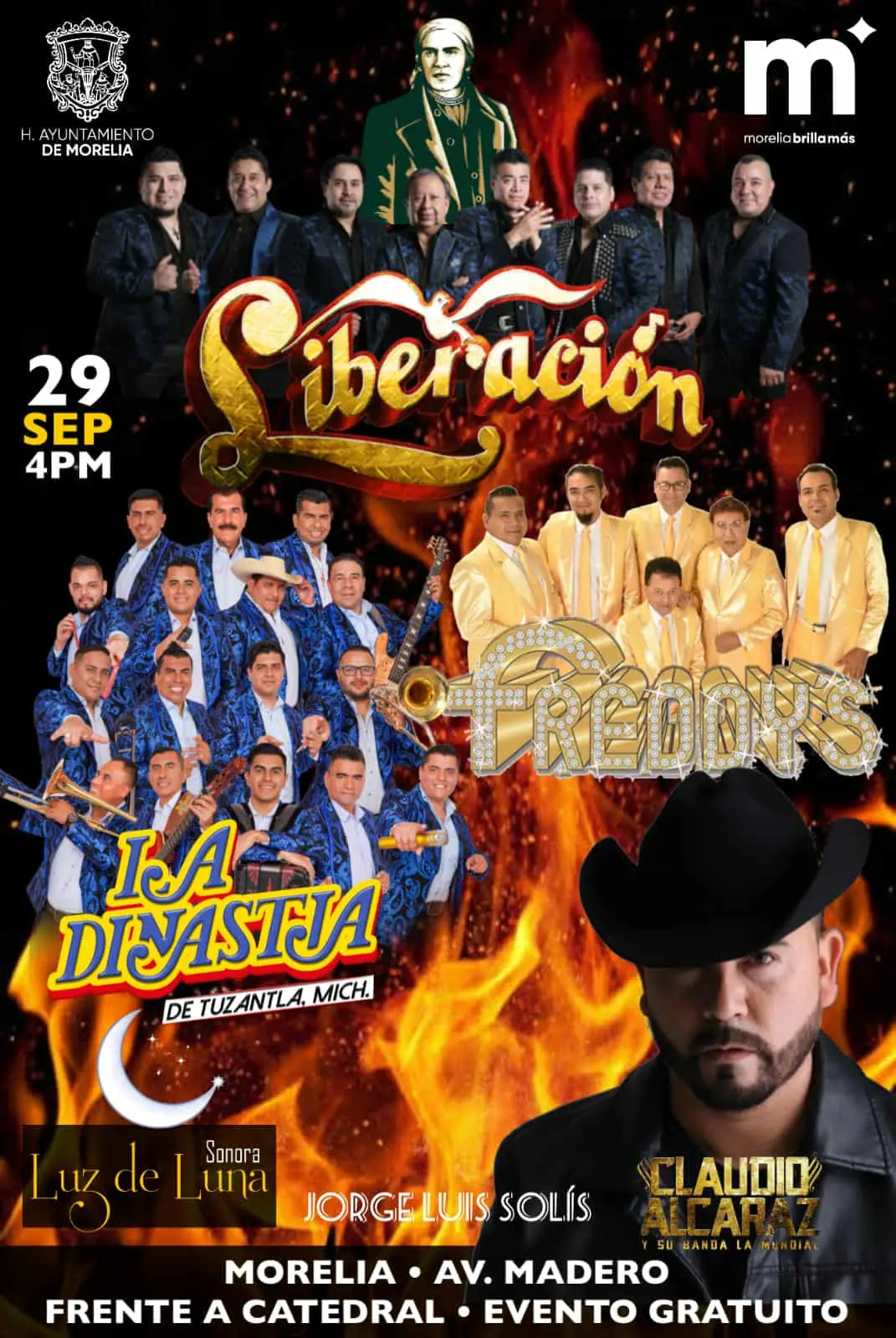 Morelia Celebra el Natalicio de José María Morelos y Pavón con Encendido Especial de Catedral y Concierto