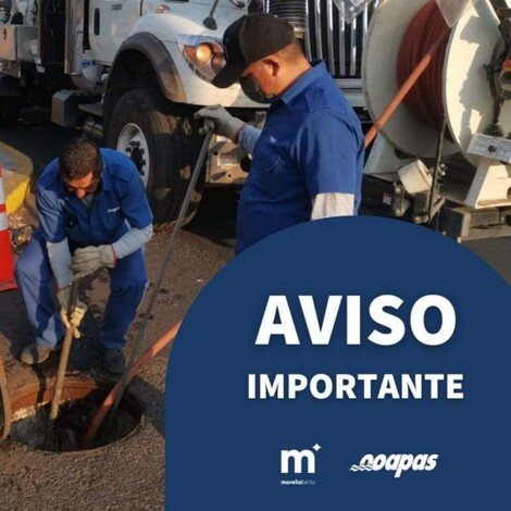 #Morelia | Por trabajos de mantenimiento de CONAGUA disminuirá la distribución de agua