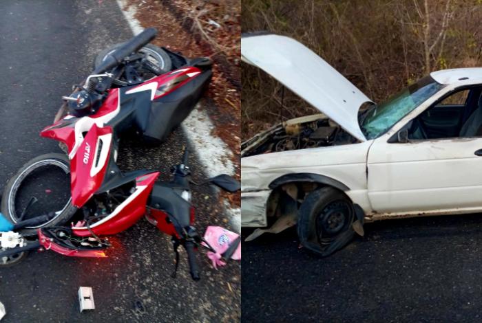 Motociclista muere tras aparatoso choque contra un automóvil, en Aquila