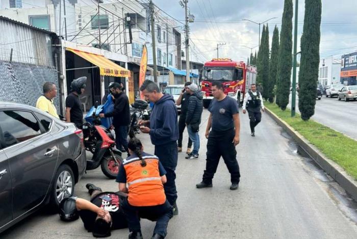 Motociclista resulta herido en accidente sobre la Av. Periodismo de Morelia
