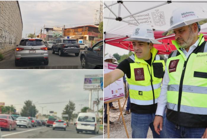 ¿Mucho tráfico en salida a Pátzcuaro? Es por la obra de distribuidor vial