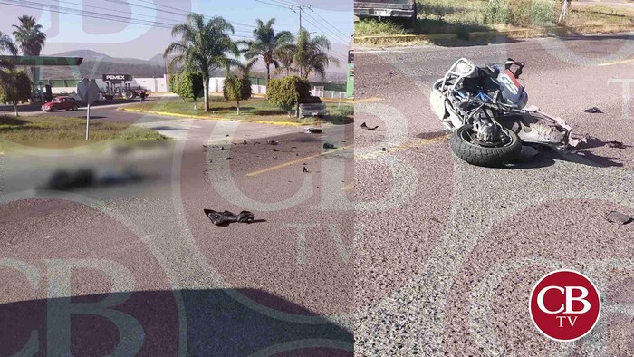 Mujer choca en su moto y muere en Charo