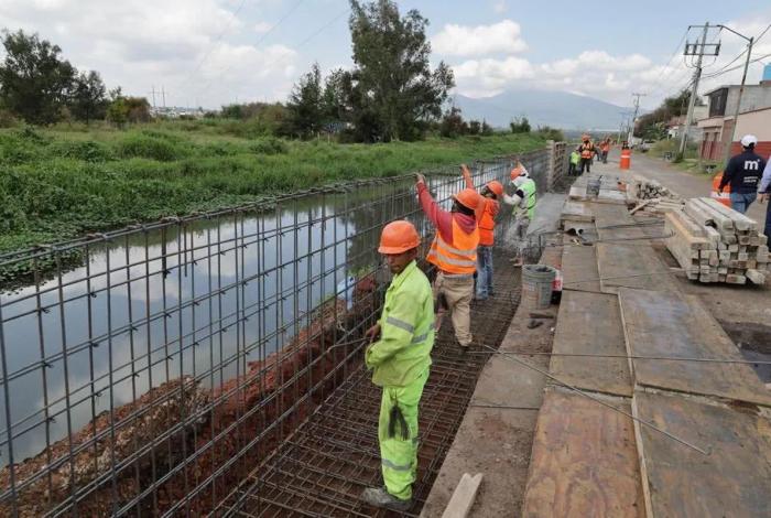 Muro de 650 metros en Dren de Itzícuaros, Morelia, para frenar inundaciones