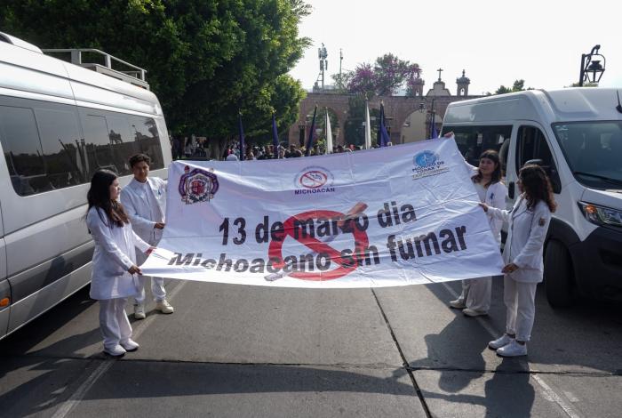 No al tabaco, llaman niños en Morelia