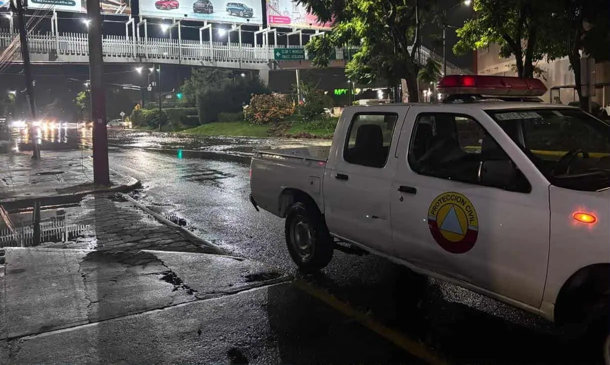 No se reportaron incidencias mayores durante lluvia del jueves