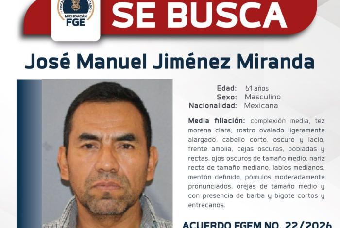 Ofrecen recompensa por José Jiménez Miranda, presunto homicida de Carlos Manzo
