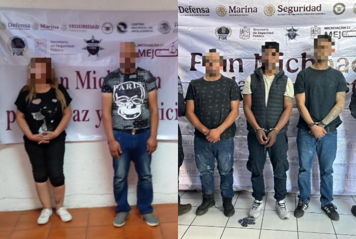 Operativos en Uruapan dejan 5 detenidos por posesión de droga y armas de fuego: SSP