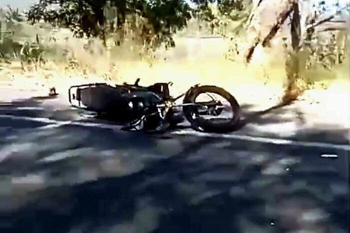 Pareja queda herida tras accidentarse en una motocicleta, en Pátzcuaro