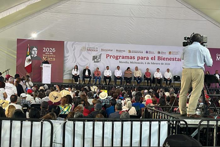 Periodistas denuncian discriminación en visita de Sheinbaum a Morelia