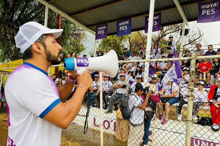 PES Morelia celebra su próximo triunfo electoral con gran apoyo de sus simpatizantes