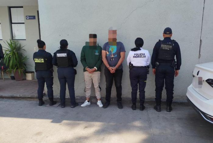 Policía Morelia captura a dos sujetos tras persecución