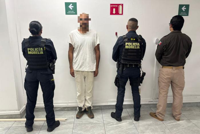 Policía Morelia colabora con INM para el aseguramiento y traslado de ciudadano extranjero buscado por autoridades estadounidenses