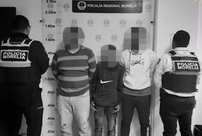 Policía Morelia detiene a tres sujetos que pretendían robar un negocio en la colonia Guadalupe