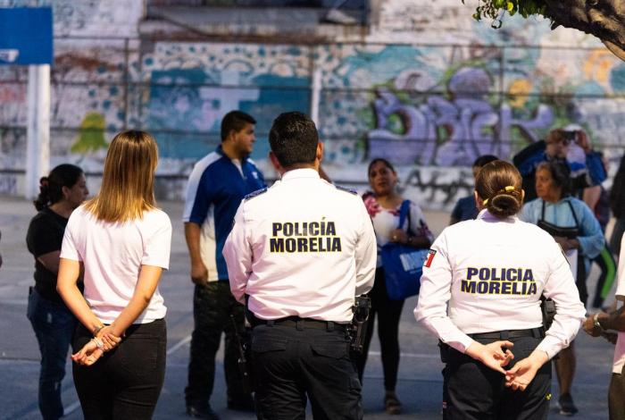 Policía Morelia fortalece cercanía con vecinas y vecinos de la Tres de Agosto, Nicolaítas Ilustres y Diego de Basalenque