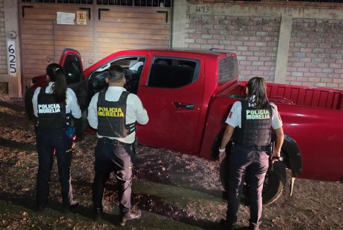 Policía Morelia recupera camioneta robada en menos de 20 minutos