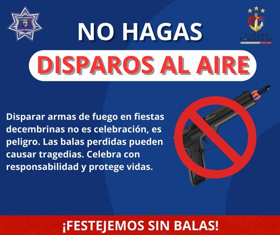 Policía Municipal Exhorta a Evitar Disparos al Aire en Fiestas Decembrinas