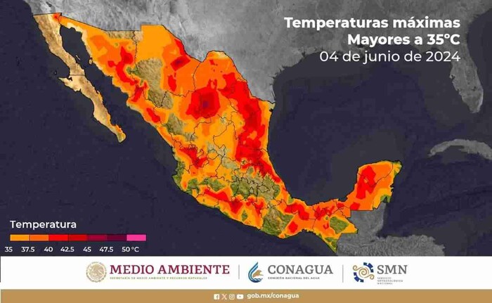 Posibles chubascos en Michoacán; continúan temperaturas superiores a 45 grados