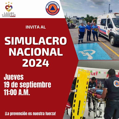 Preparan Simulacro Nacional en Conmemoración del 19 de Septiembre