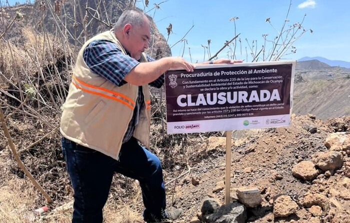 Proam clausura actividades en banco de materiales pétreos en Capula