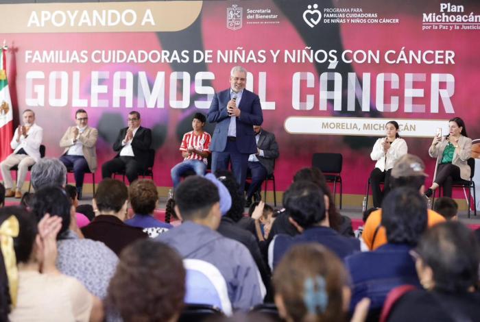 Programa “Familias Cuidadoras” ha apoyado a 780 niñas y niños con cáncer: Bedolla
